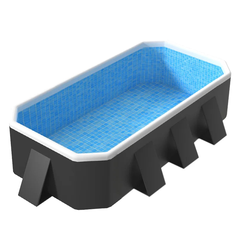 3m(286x167x50cm) Non-Inflatable Swimming Pool PVC Foldable Summer Water Sports Party Pools Bathtub For Family Home Outdoor Garden Backyard