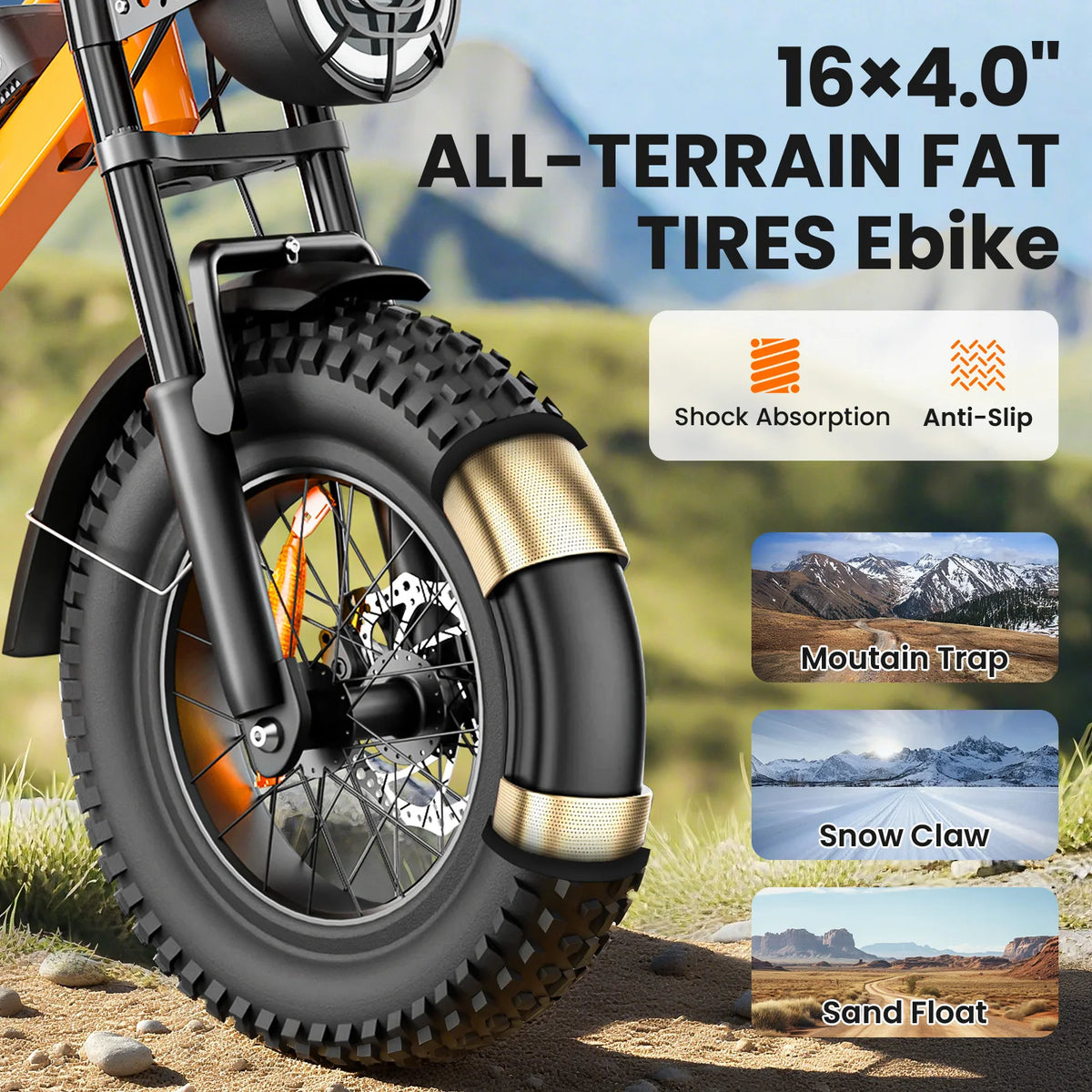 Spacewalk 1500W Fat Tire Electric Bike for Adults, 16' X 4.0' All Terrain Ebike with 720Wh Removable Battery, 70 Miles Range, Dual Suspension, UL2849 Certified Electric Bicycle