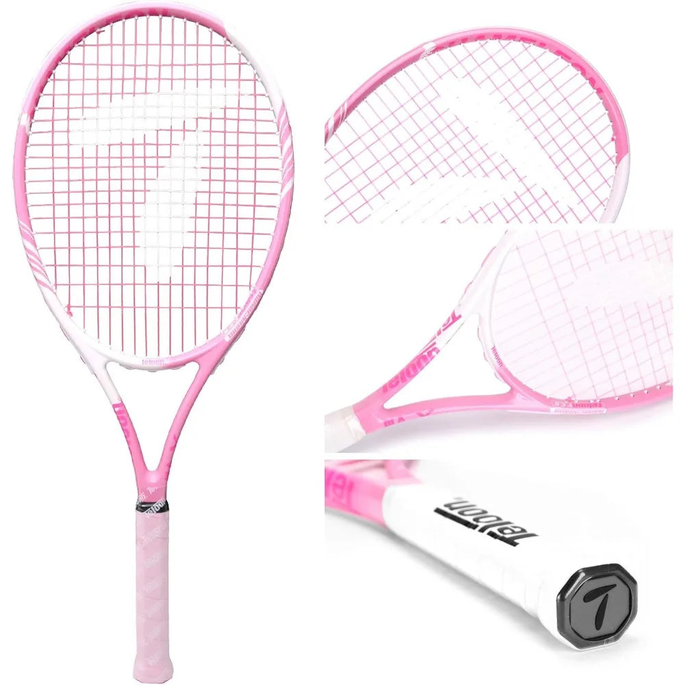 Teloon Tennis Rackets for Adults 2 pcs Recreational -27 inch Tennis Racquet for Men and Women College Students Beginner