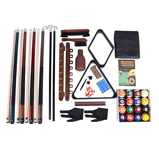 Pool Table Premium Billiard 20 Pieces Accessory Kit Pool Cue Sticks Bridge Ball Sets Premium Billiard Accessory kit Set Include