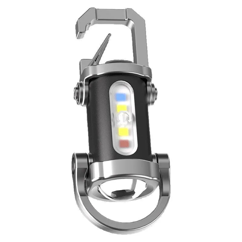 Mini Flashlight Multifunctional COB LED Keychain Flashlight 7 Gear Ultralight Camping Flashlight Waterproof for Camping Hiking