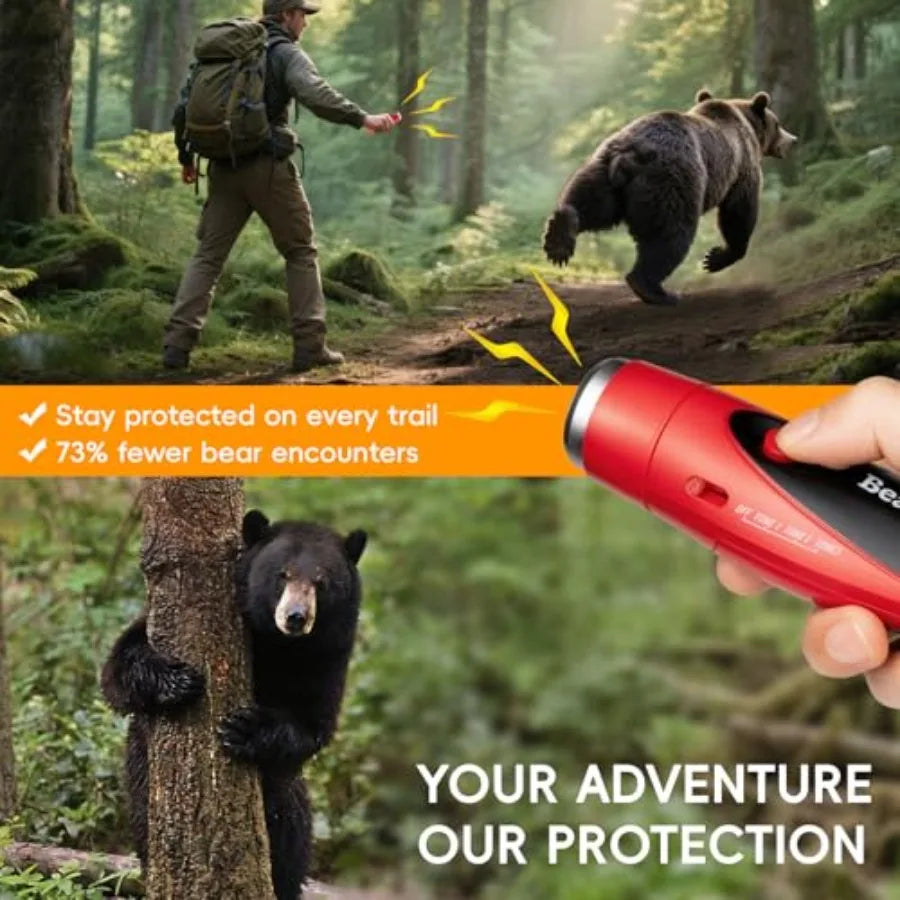 Loud Set to Scare Bears, Hiking Essentials for Women, Emergency Whistle and s for Hiking, Camping, Biking, Solid Brass Bear Det