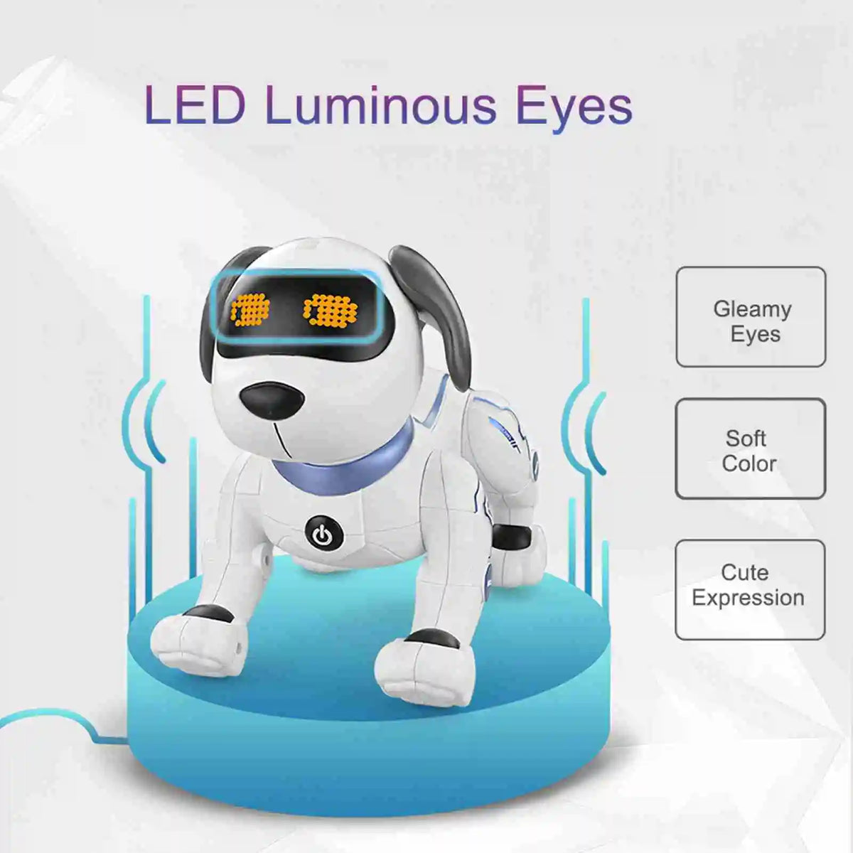 White K16A Intelligent Robot Intelligent Dog 5m Range Infrared Remote Control Dynamic Music Dance Robot Dog