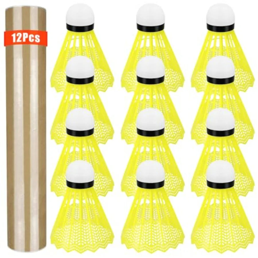 12 Pcs Badminton Shuttlecocks Badminton Birdie, Indoor Outdoor Sport Ball Training Exercise Gym Fitness Game
