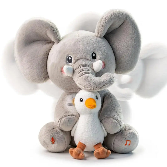 Elephant Stuffed Animal Toys, Interactive Singing Talking Plush Elephant and Bird Toy, Baby Animated Animals