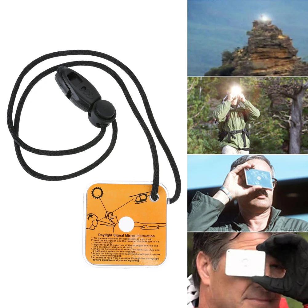 Survival Mirror for Outdoor Survival Signal Sending