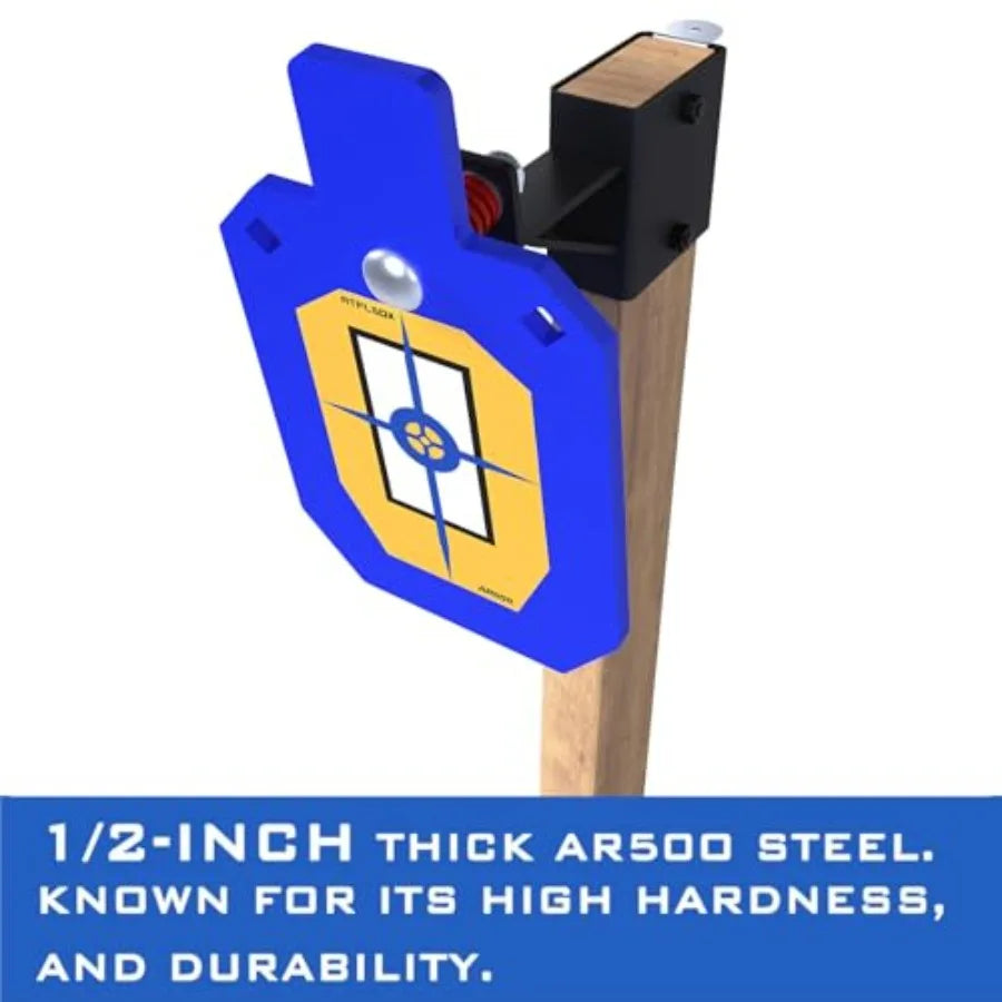 1 2 inch Thick AR500 Steel Target Stand System for Precision Shooting Practice with 7 x 12 Torso Targets Includes 2x4 T