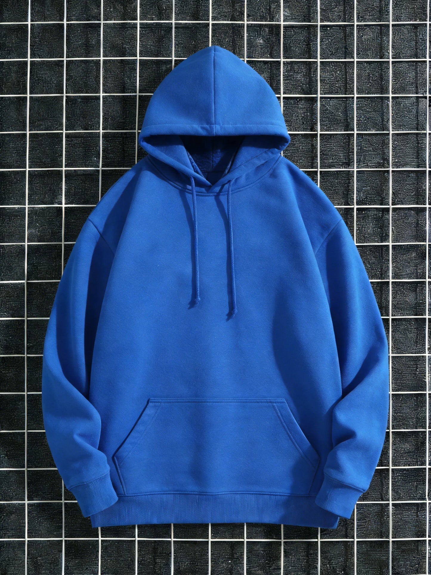 Men's Autumn/Winter Casual Sporty Fashion Pocket Sweatshirt Warm Solid Color Hooded Sweatshirt