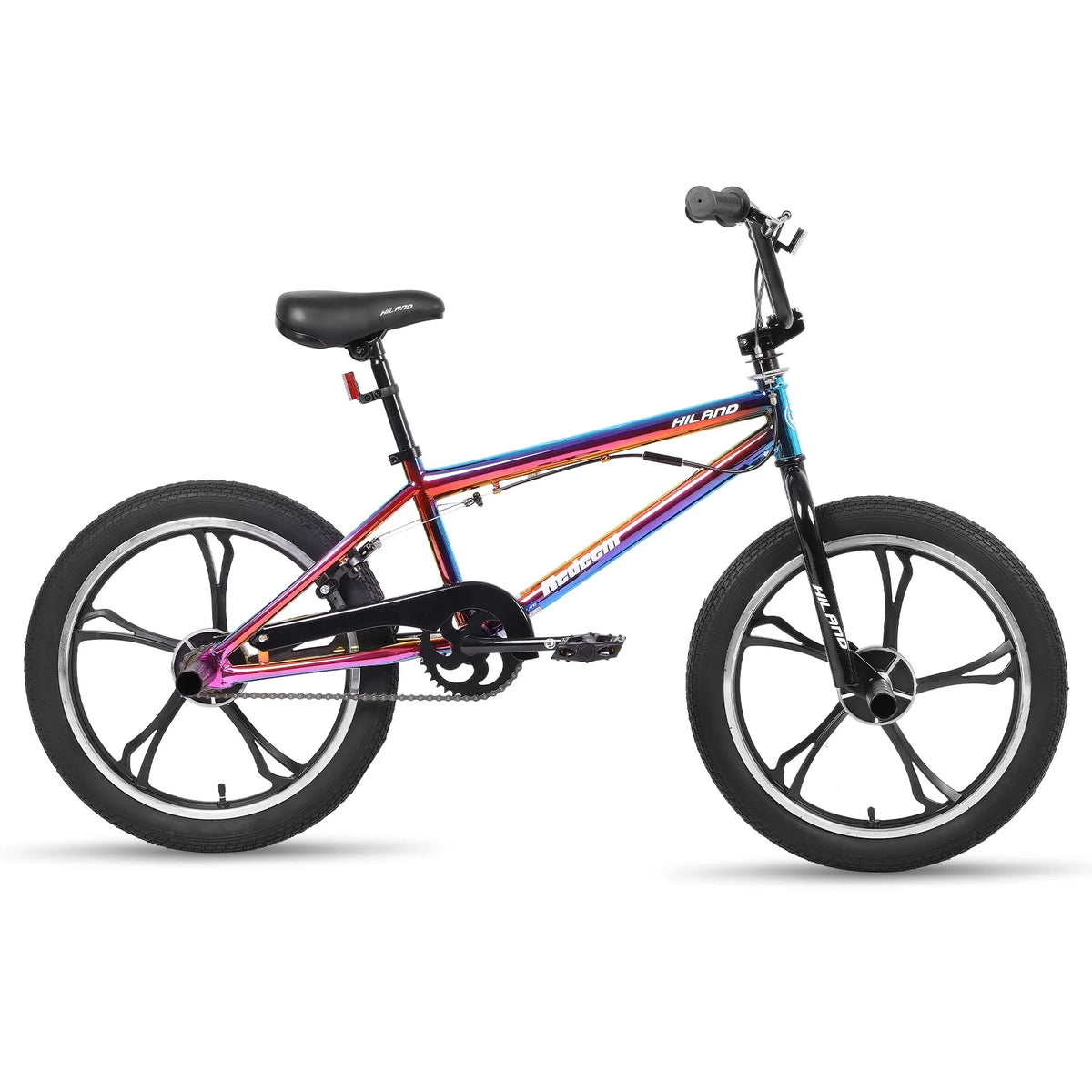 Hiland 20 Inch Kids BMX Bike for Boys Girls Ages 5-12, 360 Degree Rotor Freestyle, 4 Pegs Single Speed Kid’s BMX Bicycle