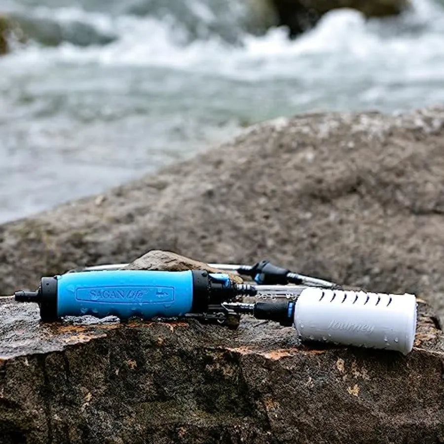 Water Filter Straw Water Purifier Ultralight Backpacking Water Filter Hiking Camping Survival Travel 2' Tubing extends to 4' Pu