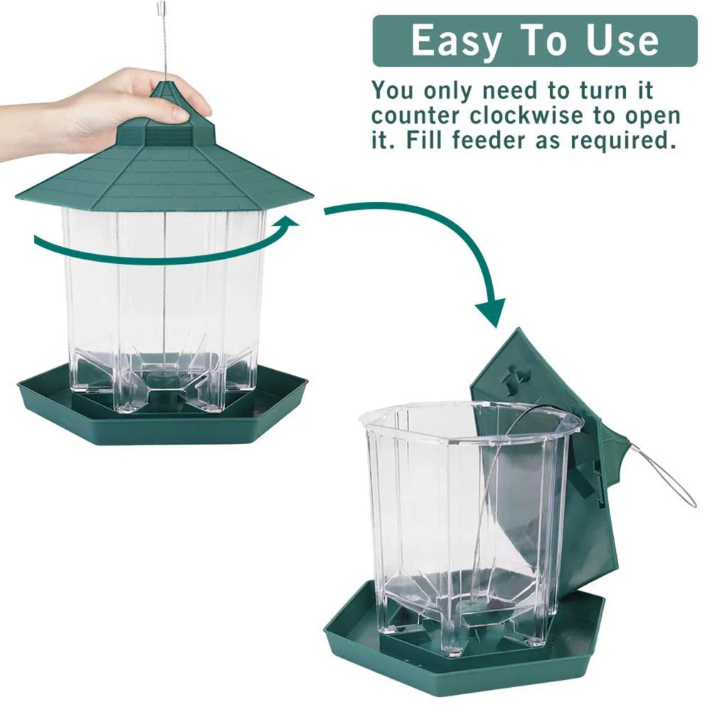 Wild Bird Feeders for Outside Rust Proof Hanging Feeders Squirrel Proof Bird Cardinal Wildlife Feeder Attracts All Birds
