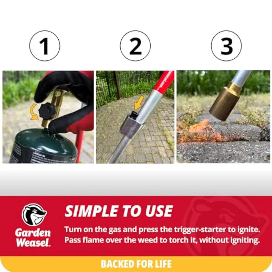 WeedTorch Weed Burner with Integrated Lighter Propane Fire Starter Torch for Weeds 98007-A