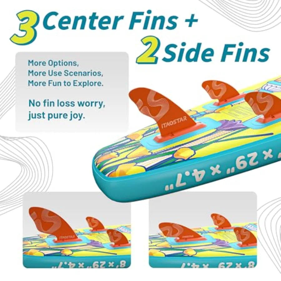 Pets 8'×29/ 11'×35/ 11'6×34/11'×34 Inflatable Paddle Board for outdoor water sports durable PVC material blue-gray color extra