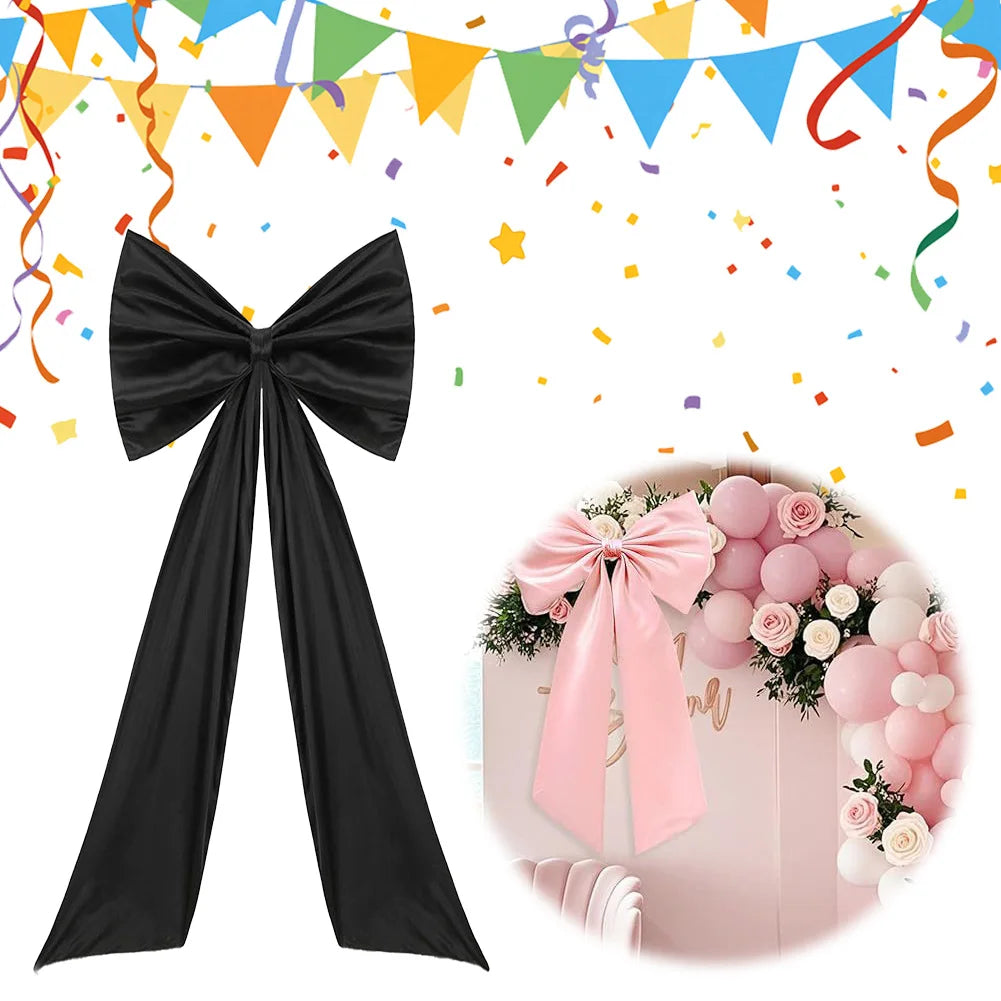 Big Bow Wall Decor Themed Party Decorations Giant Bow Ribbon Decor Large Ribbon Hanging Bowknot Party Wedding Photo Prop Decor