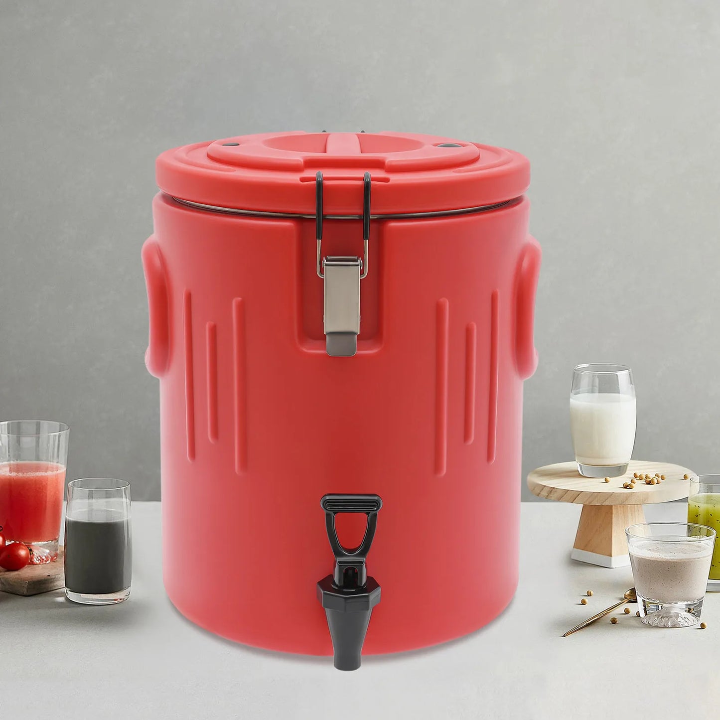 Insulated Beverage Dispenser, Party Drink Cooler with Spigot, Outdoor Picnic Water Jug, 20L Camping Cooler, Tailgating Dispenser