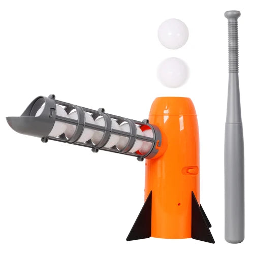 1 Launcher 5 Balls 1 Bat Automatic Baseball Pitching Machine for Kids Backyard Batting Trainer Beginner Hitting Practice Toy