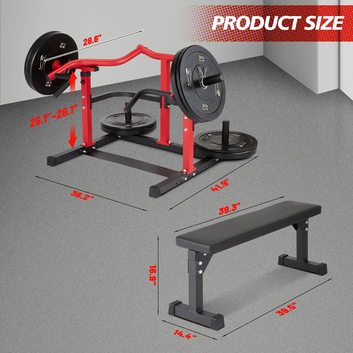 Chest Press Machine, Bench Press Machine with Independent Converging Arms, Adjustable Bench Chest Press for Home Gym Upper Body Strength Training
