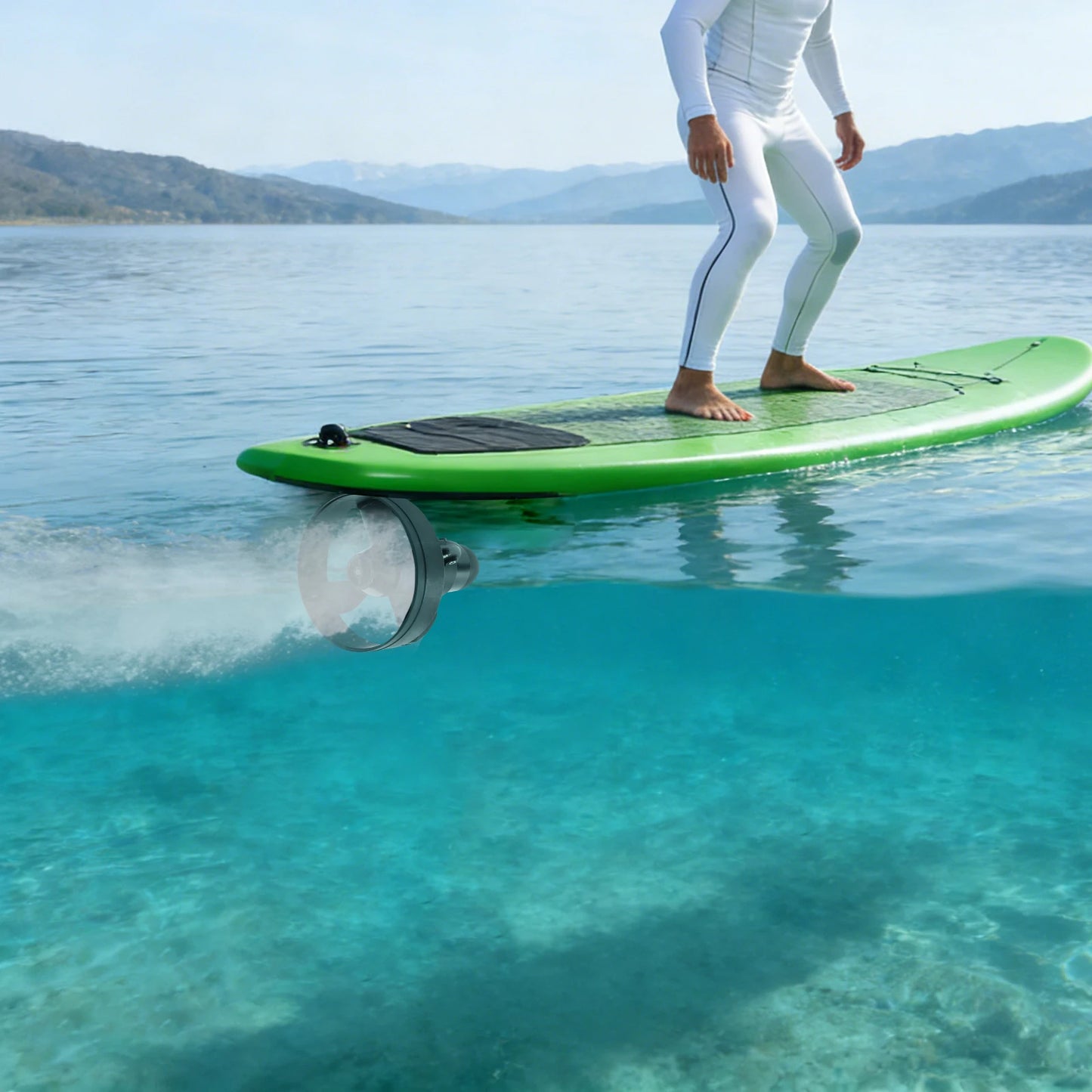288W 12V Underwater Electric Thruster Surfboard Under Water Thruster, SUP Propeller Propulsion for Paddleboards