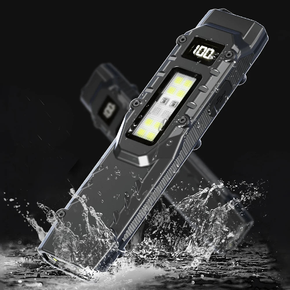 200M LED Super Bright Flashlight with Pen Clip Portable Pocket Flashlight IPX44 Waterproof Outdoor Emergency Light for Camping