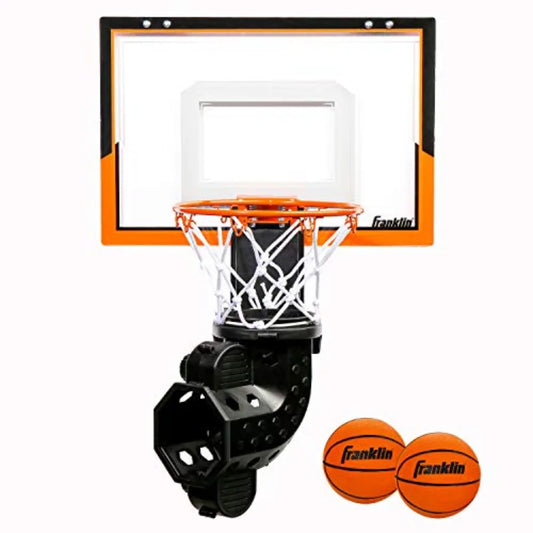 Mini Basketball Hoop with Rebounder and Ball - Over The Door Basketball Hoop With Automatic Ball Rebounder - Indoor Basketball