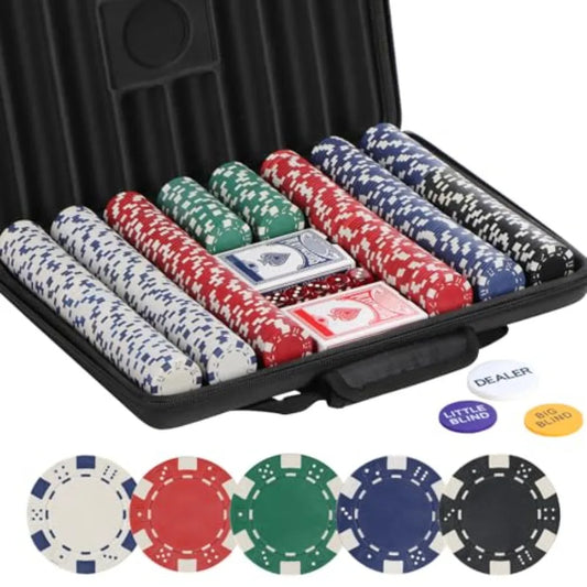 Poker Chips Set500 Pcs Poker Chips for Texas Holdem Blackjack Poker Games Pokeno Gambling Chips Kit Casino Chip for Texas Hold