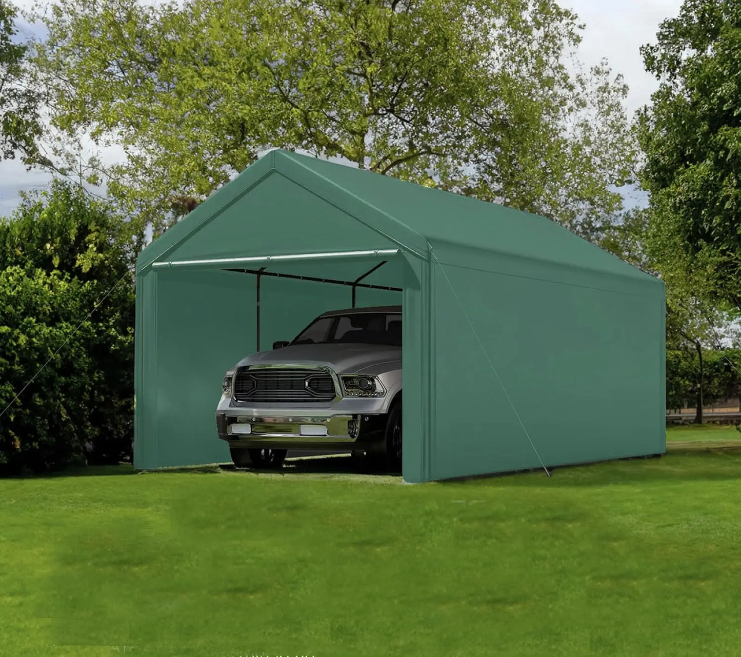 Carport 10x20 Ft Heavy Duty Canopy Steel Canopy Storage Shed,Portable Garage Party Tent,Portable Garage with, Customized