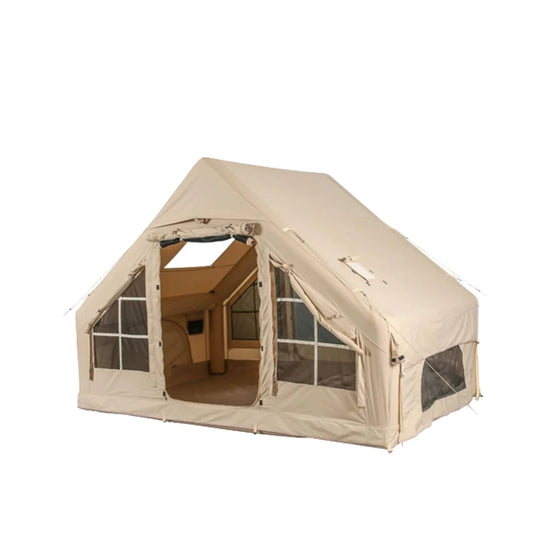 Inflatable Camping Tent,Large Inflatable Tent House with Air Pump, Quick Assembly Luxury Camping Tent,Waterproof for All Seasons