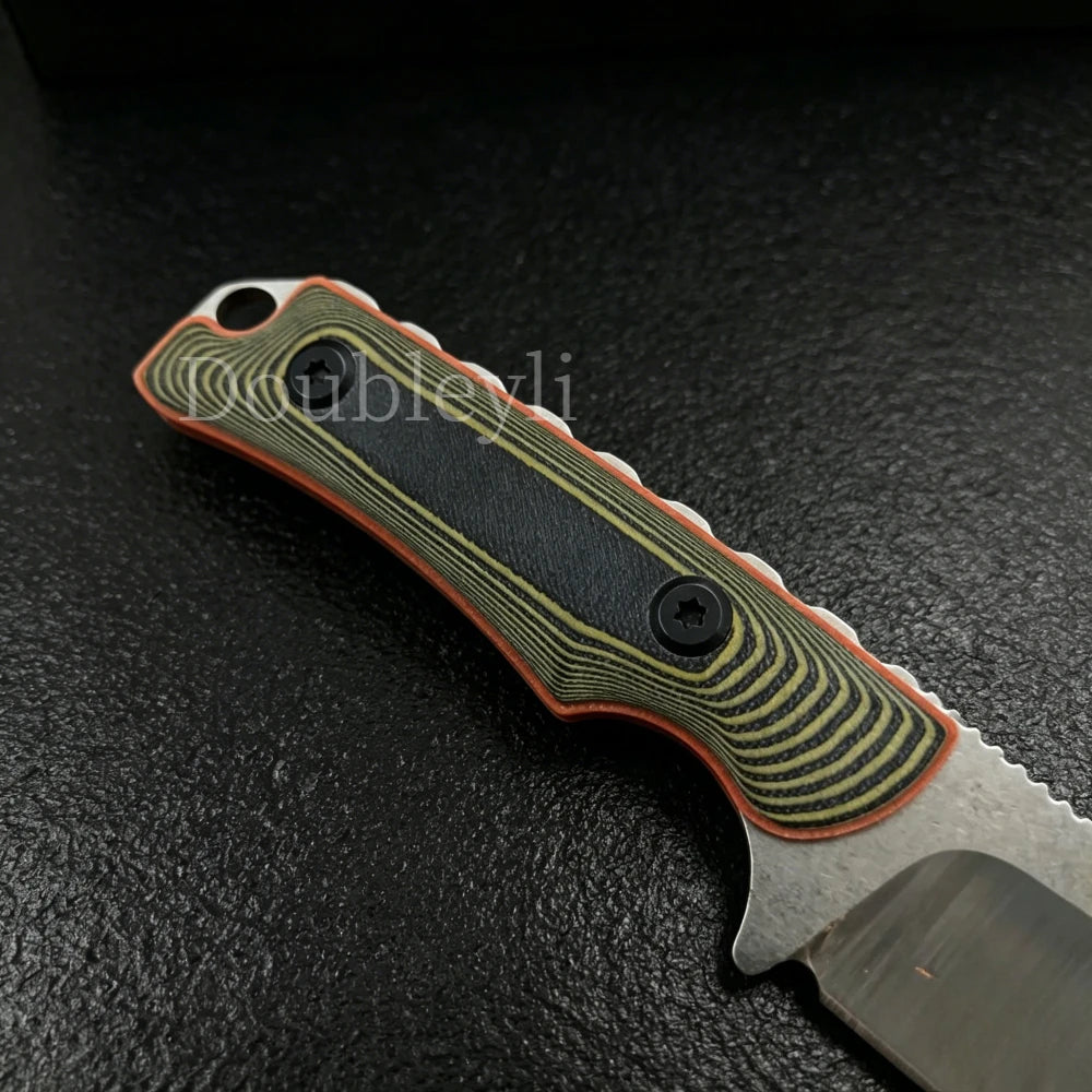 High-quality BM 15017 with K Sheath Straight Knives Fishing Hiking Knives Multi-function Tool EDC Outdoor Camping Cutting Knives