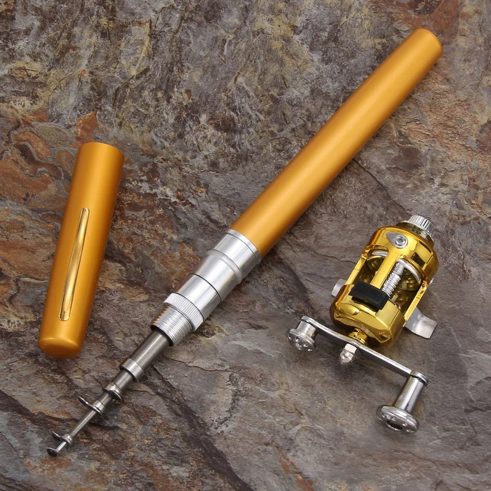 Fishing Rod Reel Combo Set Fish Rod+Reel Pocket Fishing Rod Reel Full Kit Fishing Rod Spinning Reel Combo Kit Fishing Tool