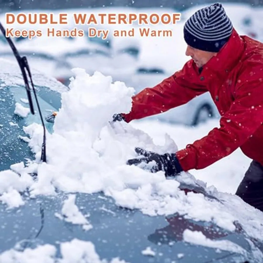 Winter Waterproof Gloves for Men Women Warm Running Cycling Snow Ski Gloves for Cold Weather, Thermal Windproof Material and To
