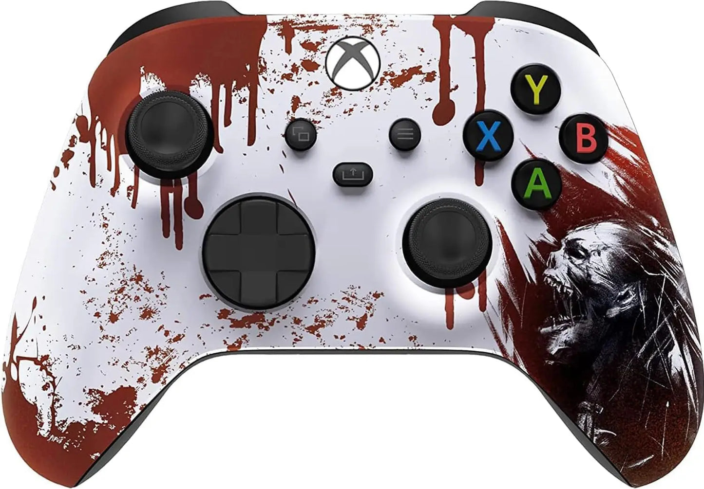 Custom Wireless Xbox Controller for Series X/S & One - Soft Touch Feel, Bloody Zombie Design