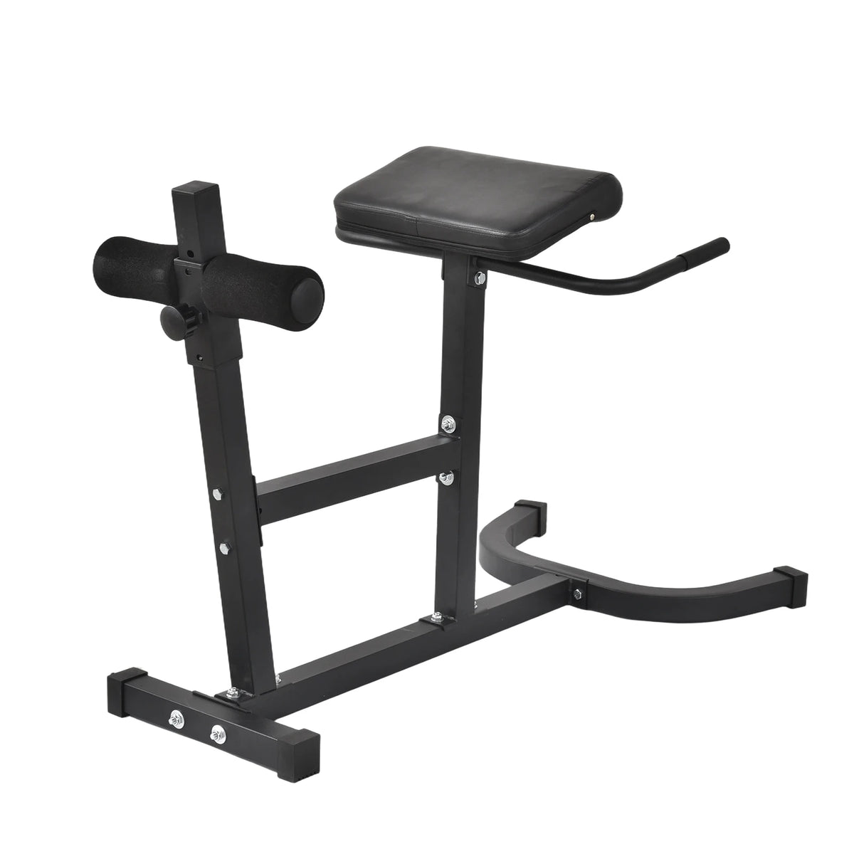 Roman Chair Hyperextension Bench, Adjustable 6-Level Back Extension Machine for Home Gym, Foldable Workout Equipment for Glutes Hamstrings Lower Back Core Hips Abs, Heavy Duty 440 LBS Weight Capacity
