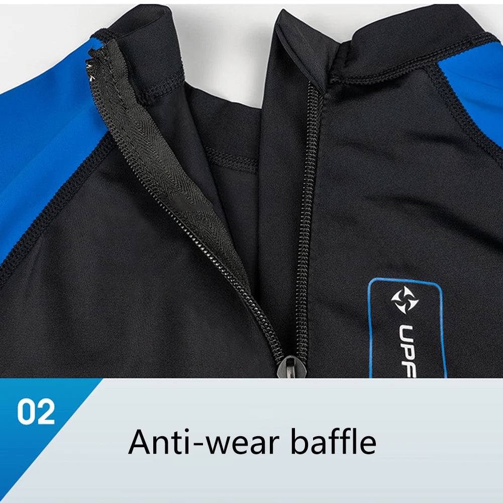 Men Diving Protection Clothes Cold Proof Sunscreen Snorkeling Surfing Swimsuit Warm with Zipper Anti-scratch Outdoor Accessories