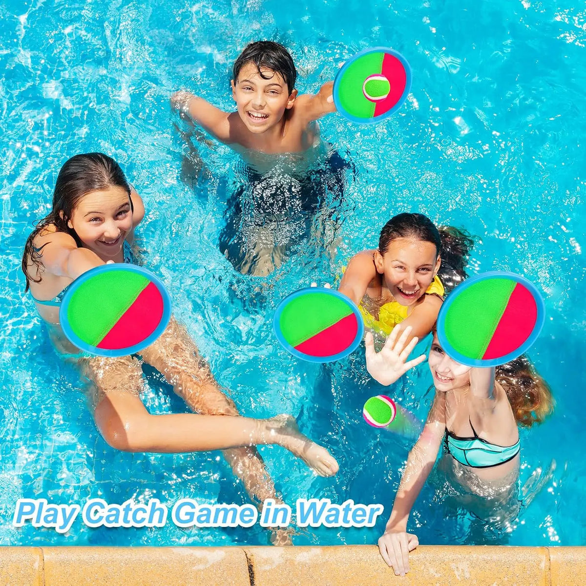 Ayeboovi Upgraded Toss and Catch Ball Set Outdoor Beach Yard Backyard Games, Kids Interactive Sports Toys Birthday Presents for Boys Girls 3-10 Years Old