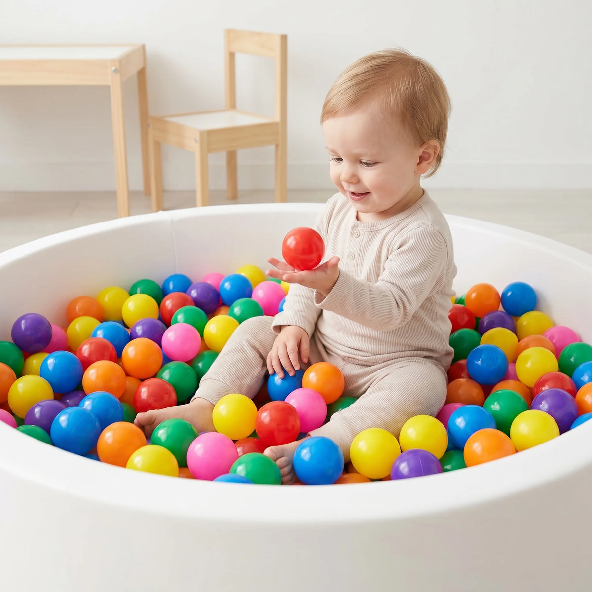 Multicolor Plastic Ball Pit Balls 500/1000/2000 PCS 2.2 Inch Safe Anti‑Choking PE Balls for Kids Bounce House Inflatable Water Pool Play Tent Ball Pit
