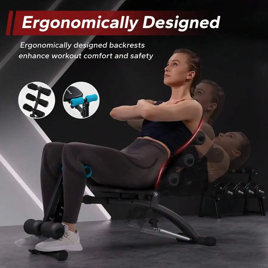 Workout Bench For Home Gym, Ab Machine Exercise Equipment, Multi-Functional Adjustable Ab Trainer, Sit Up Machine For Abdominal, Exercise Chair For Full Body Workout