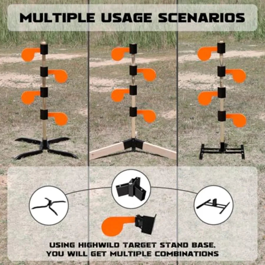 6 x 3 8 AR500 Dueling Tree Paddle Set Reactive Steel Dueling Tree Targets DIY Shooting Target Kit for Outdoor Shooting