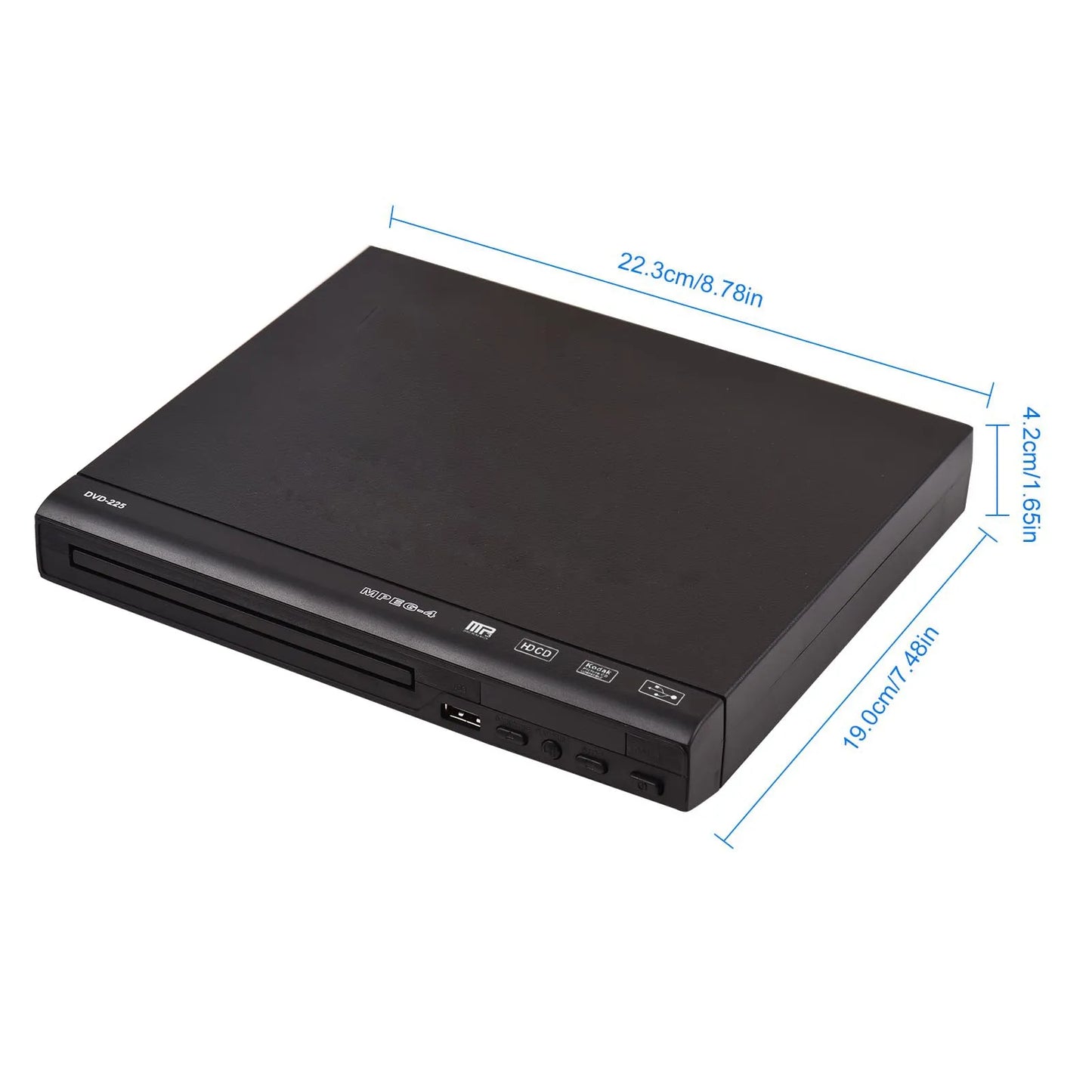 NEW CD Player DVD-225 Home DVD Player DVD CD Disc Player Digital Multimedia Player AV Output with Remote Control Home DVD Player