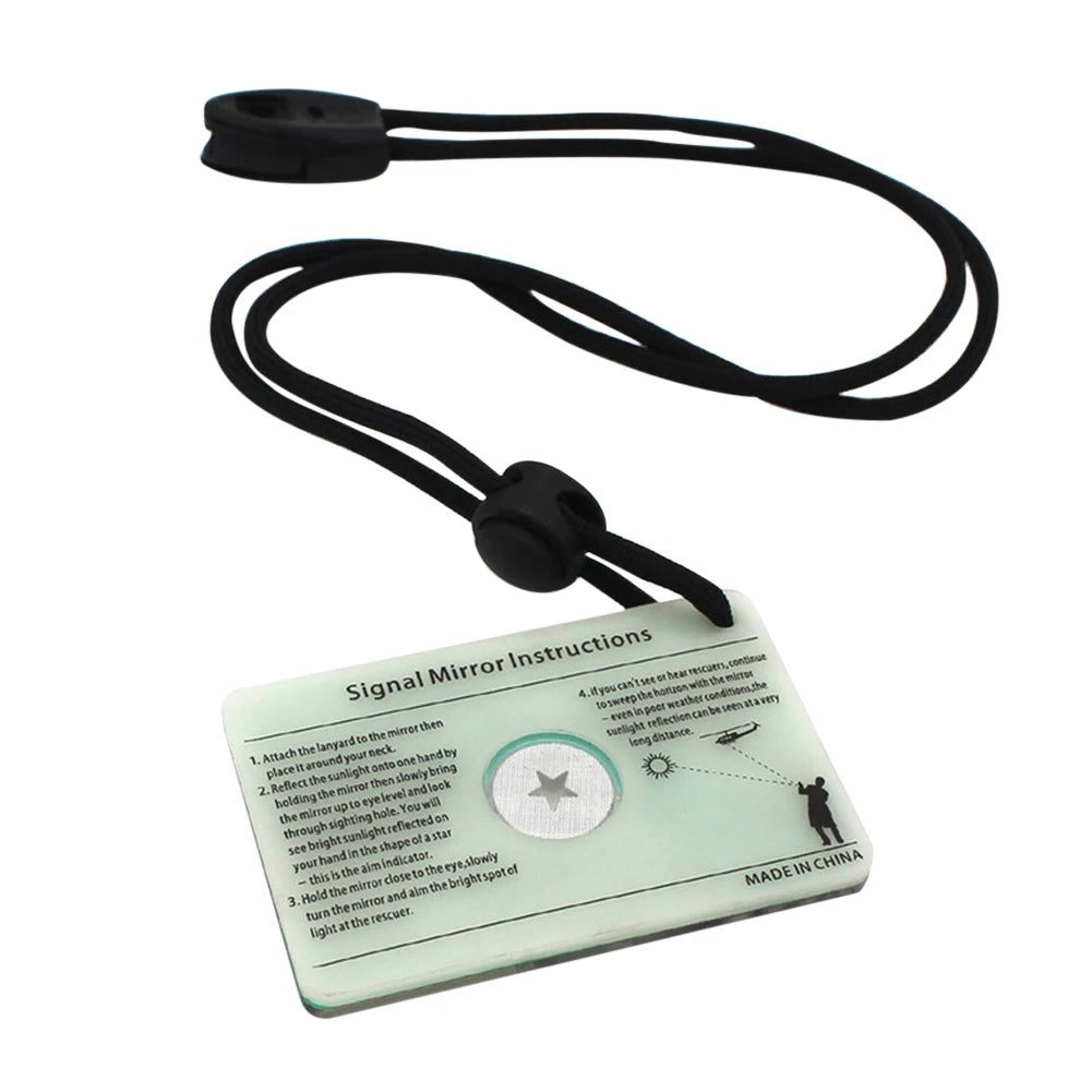 Marine Kayak Emergency Survival Tools Signal Mirrors Outdoor Survival Reflective Makeup Mirrors Portable Hanging Tools