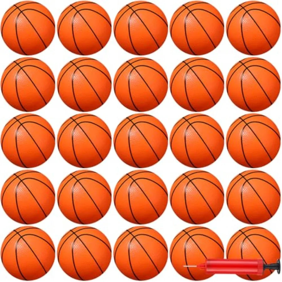 30 Pcs 6 Inch Mini Basketballs with Pump Mini Hoop Outdoor Basketball Set for Toddlers Replacement for Beach Pool Sports Beginn