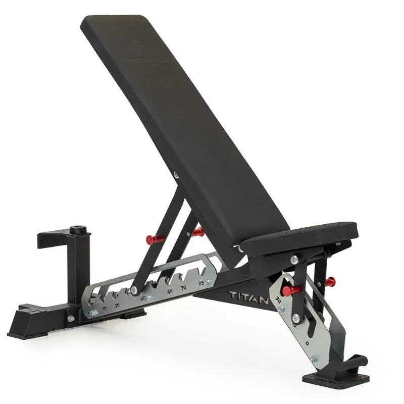 Large Fitness Equipment Black Adjustable Bench, 600LB Incline/1000 LB Flat