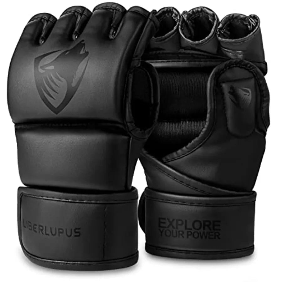 MMA Gloves Sparring for Men Open Palm Training Gloves for Grappling, Kickboxing, Muay Thai, Youth Self-Defense, Heavy Bag Worko