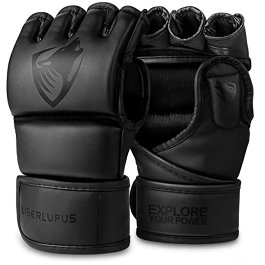 MMA Gloves Sparring for Men Open Palm Training Gloves for Grappling, Kickboxing, Muay Thai, Youth Self-Defense, Heavy Bag Worko