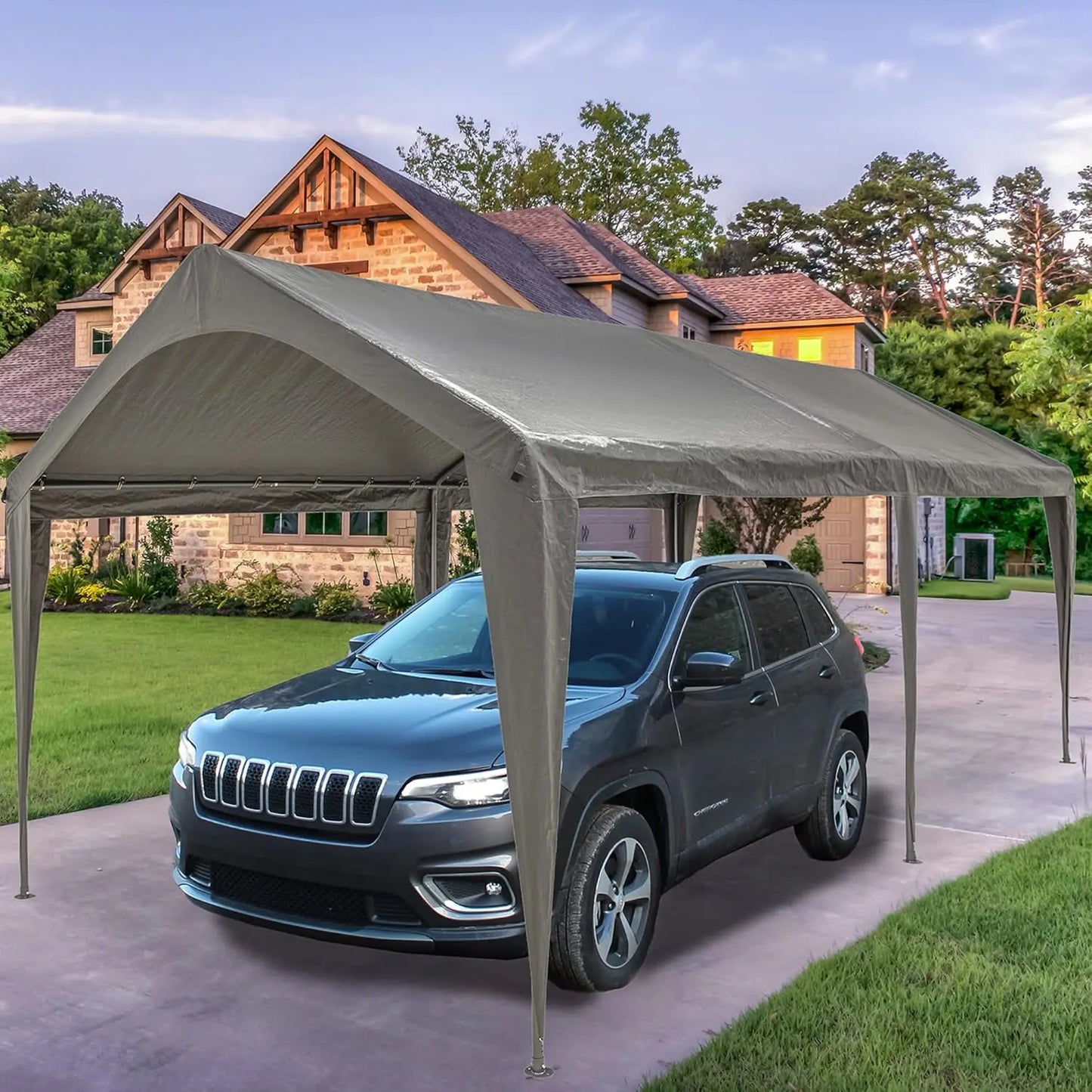 10x20 Ft Heavy Duty Carport Canopy Outdoor Portable Garage Tent Boat Shelter with 6 Legs for Outdoor Party,, Customized