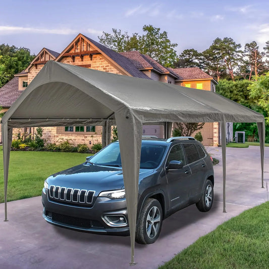 10x20 Ft Heavy Duty Carport Canopy Outdoor Portable Garage Tent Boat Shelter with 6 Legs for Outdoor Party,, Customized