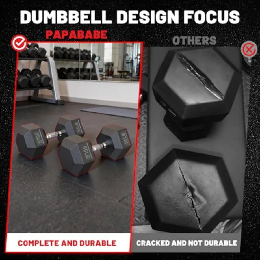 Hex Dumbbell Sets with Rack, 85-560lb Dumbbell Weight Set and Storage Rack