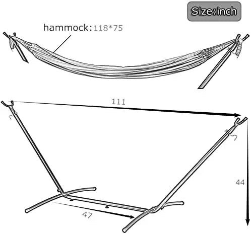 Portable Heavy Duty Steel Hammock Stand with Carrying Case for Outdoor and Indoor Use