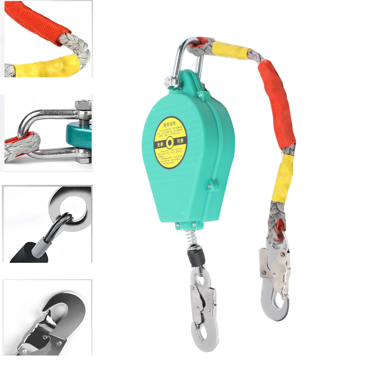 High Altitude Fall Protection Device 7 Meters Descender Safety Belt Fall Arrester Automatic Rope Lock Self-Locking Device