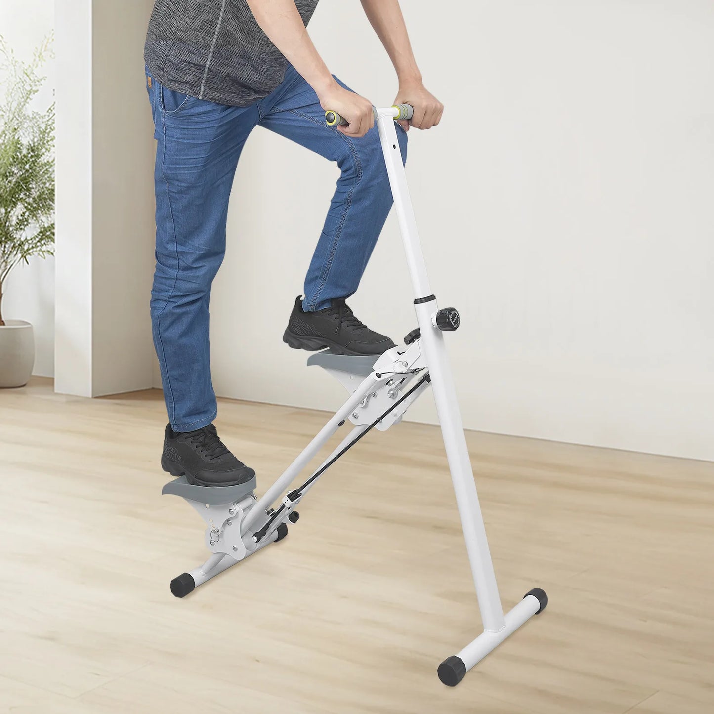 Adjustable Fitness Stepper 150kg Capacity Foldable Design 78x41x124cm Home Exercise Machine for Cardio Leg Workout Body Toning