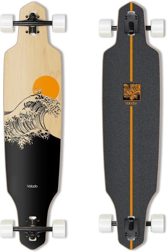 40-Inch Urban Longboard Cruiser with Maple Deck and Adjustable Trucks for Commuting and Freestyle